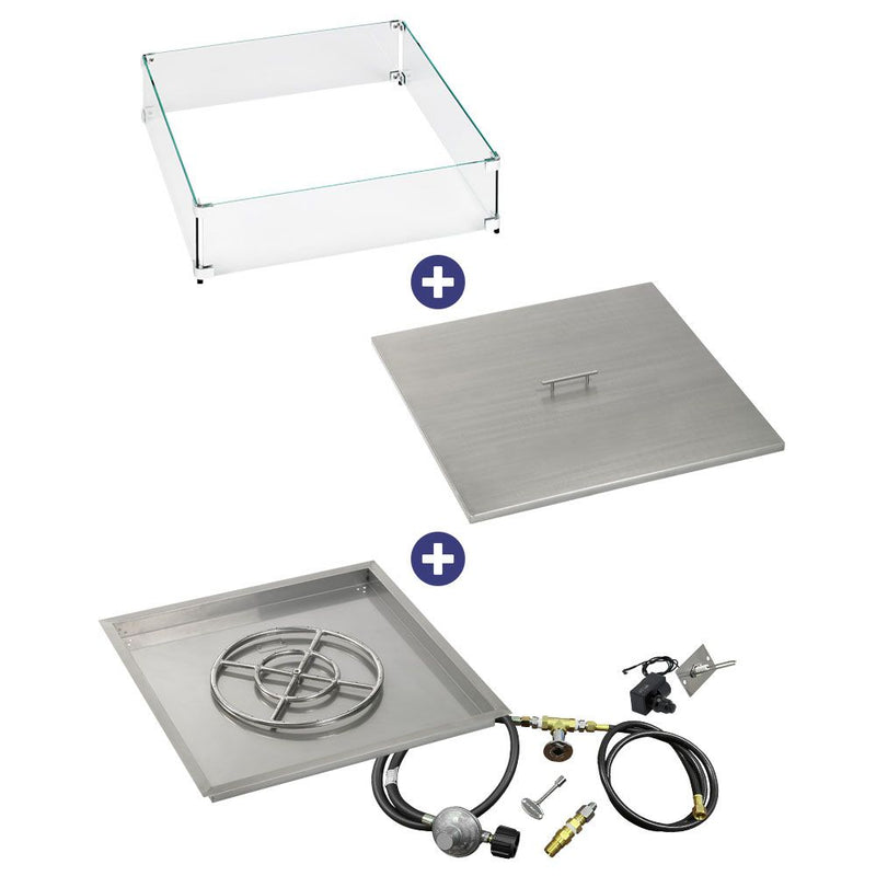 Load image into Gallery viewer, Square Drop-In Pan with Spark Ignition Kit - Bundle
