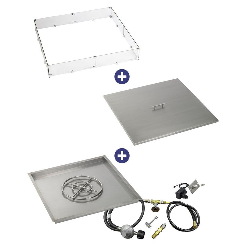 Load image into Gallery viewer, Square Drop-In Pan with Spark Ignition Kit - Bundle
