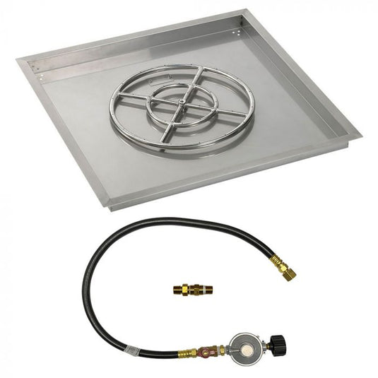 Square Stainless Steel Drop-In Pan with Spark Ignition Kit