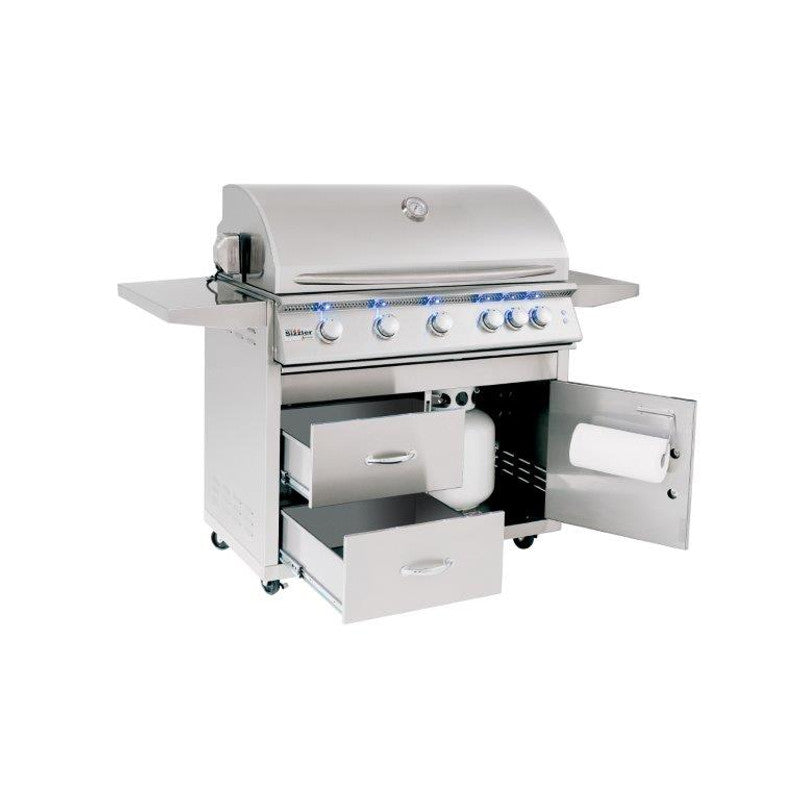 Load image into Gallery viewer, Summerset Grills Double Drawer Heavy Duty Caster Deluxe Cart
