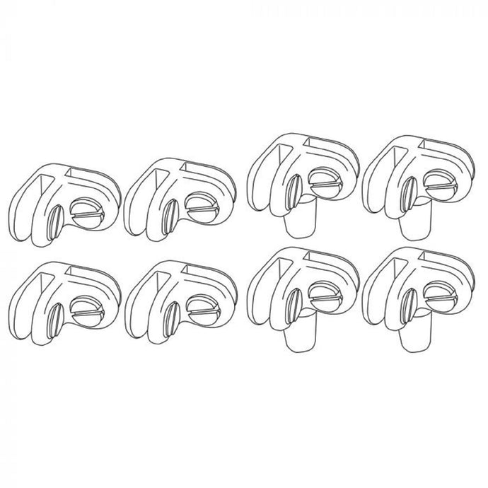 Firegear High Quality Secure Design Glass Wind Guard Corner Bracket Set, 8 Pieces