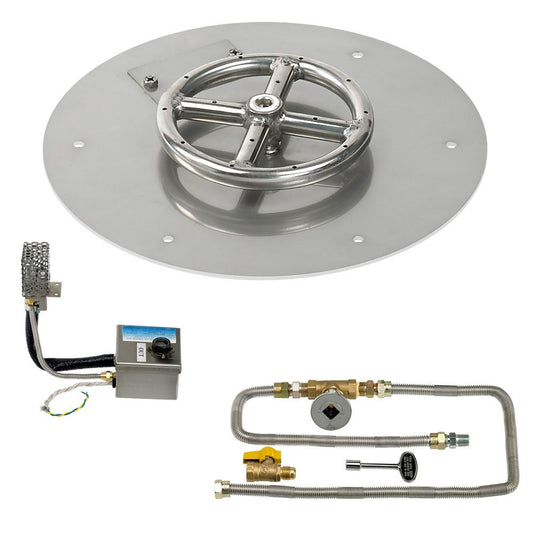 Round Flat Pans with Electronic Ignition Kits