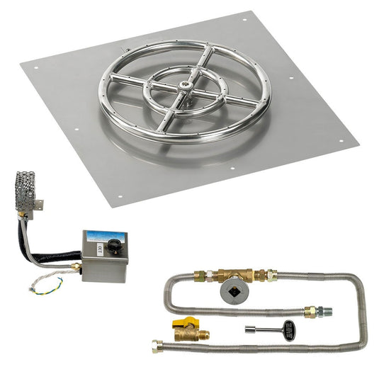 Square Flat Pans with Electronic Ignition Kits