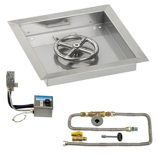 Square Drop-In Pans with Electronic Ignition Kits