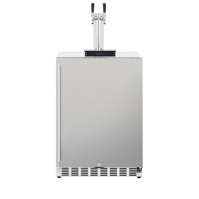 Summerset Grills 6.6C Deluxe 304 Stainless Steel Outdoor Rated Completed Double Tap Kegerator
