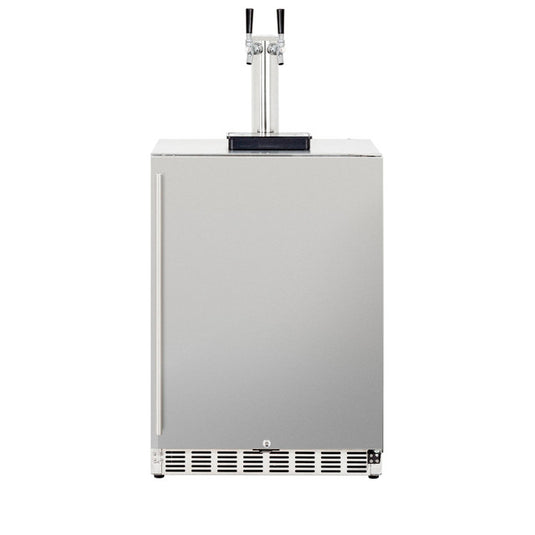 Summerset Grills 6.6C Deluxe 304 Stainless Steel Outdoor Rated Completed Double Tap Kegerator