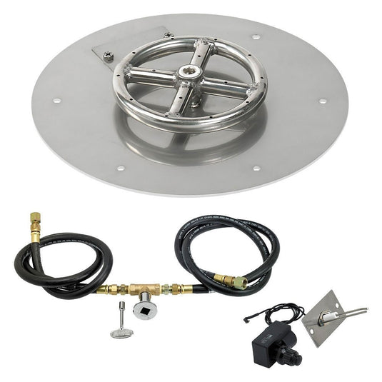 Round Flat Pans with Spark Ignition Kits