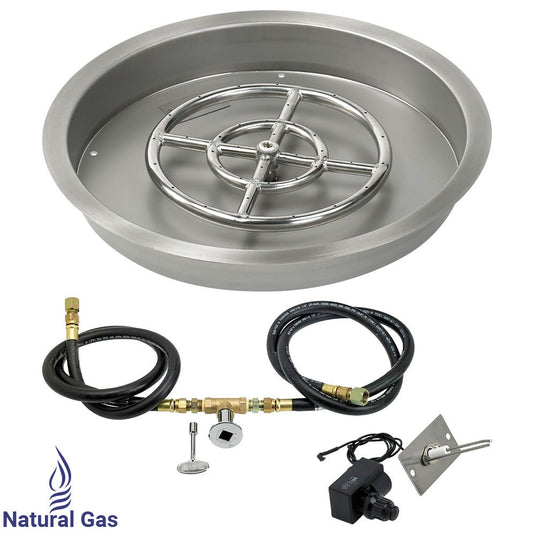 Round Drop-In Pans with Spark Ignition Kits