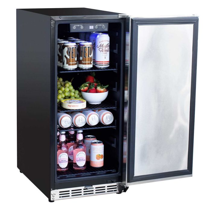Load image into Gallery viewer, Summerset Grills 15" Stainless Steel Outdoor Rated Refrigerator With Stainless Steel Door
